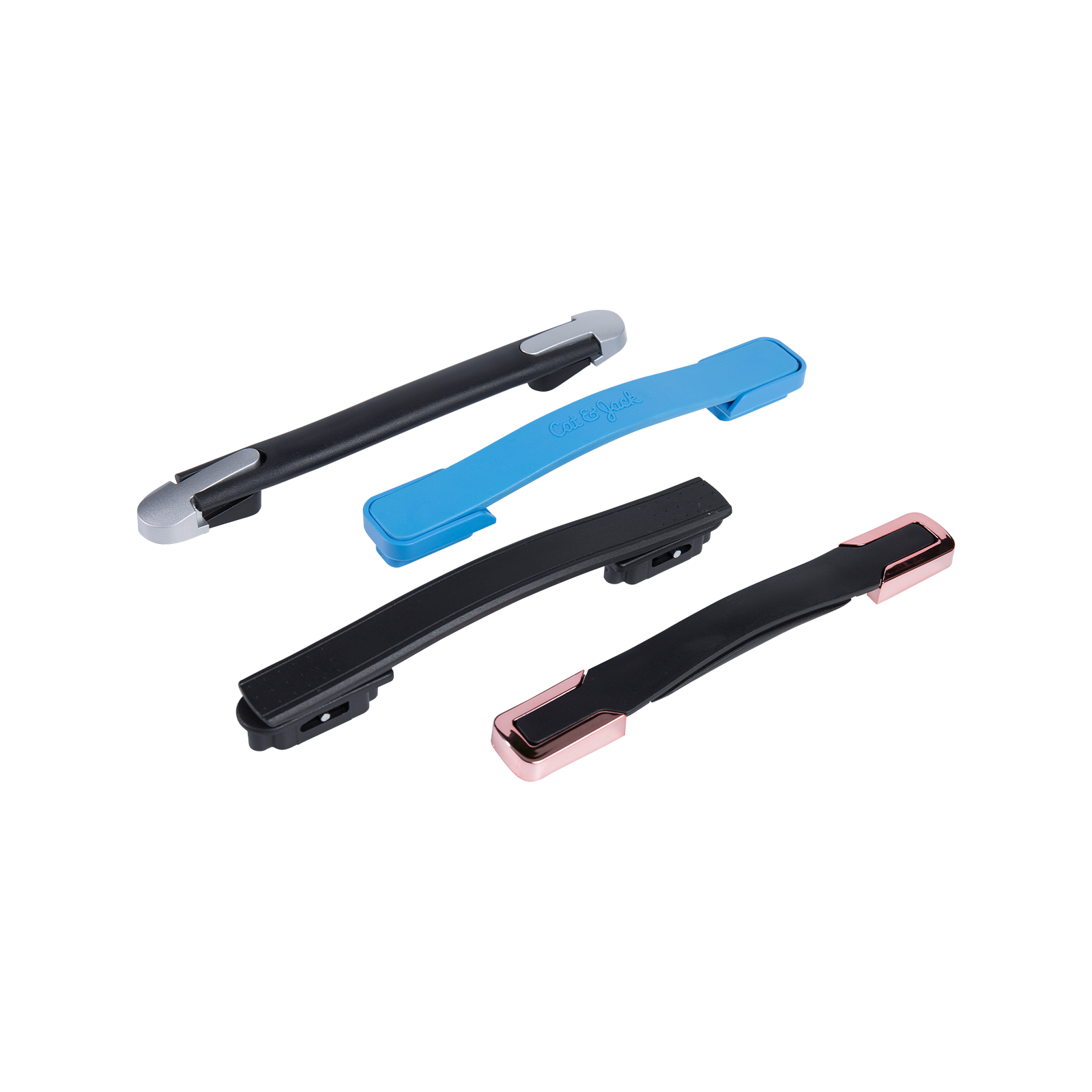 Maniglia per bagaglio con base in zinco e base in plastica