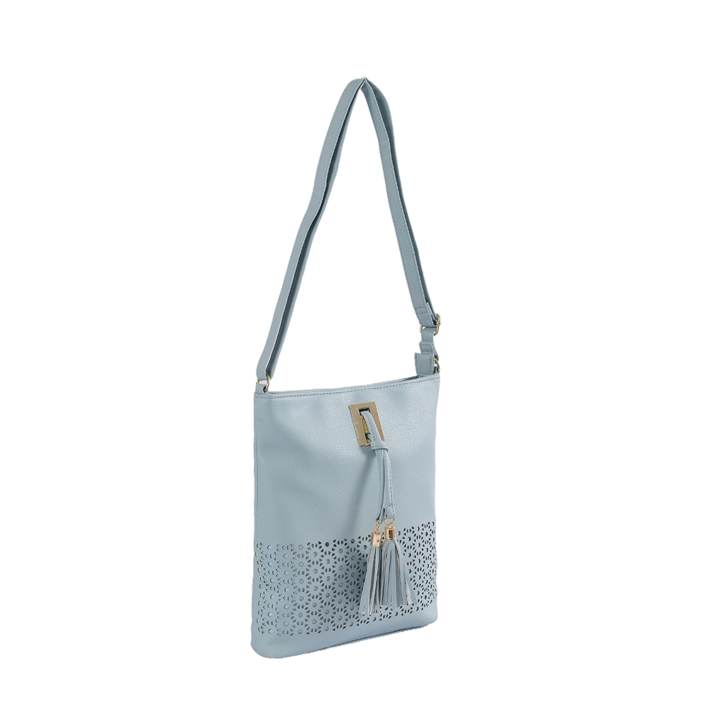 Borsa a tracolla popolare da donna, colore chiaro e borsa quadrata leggera