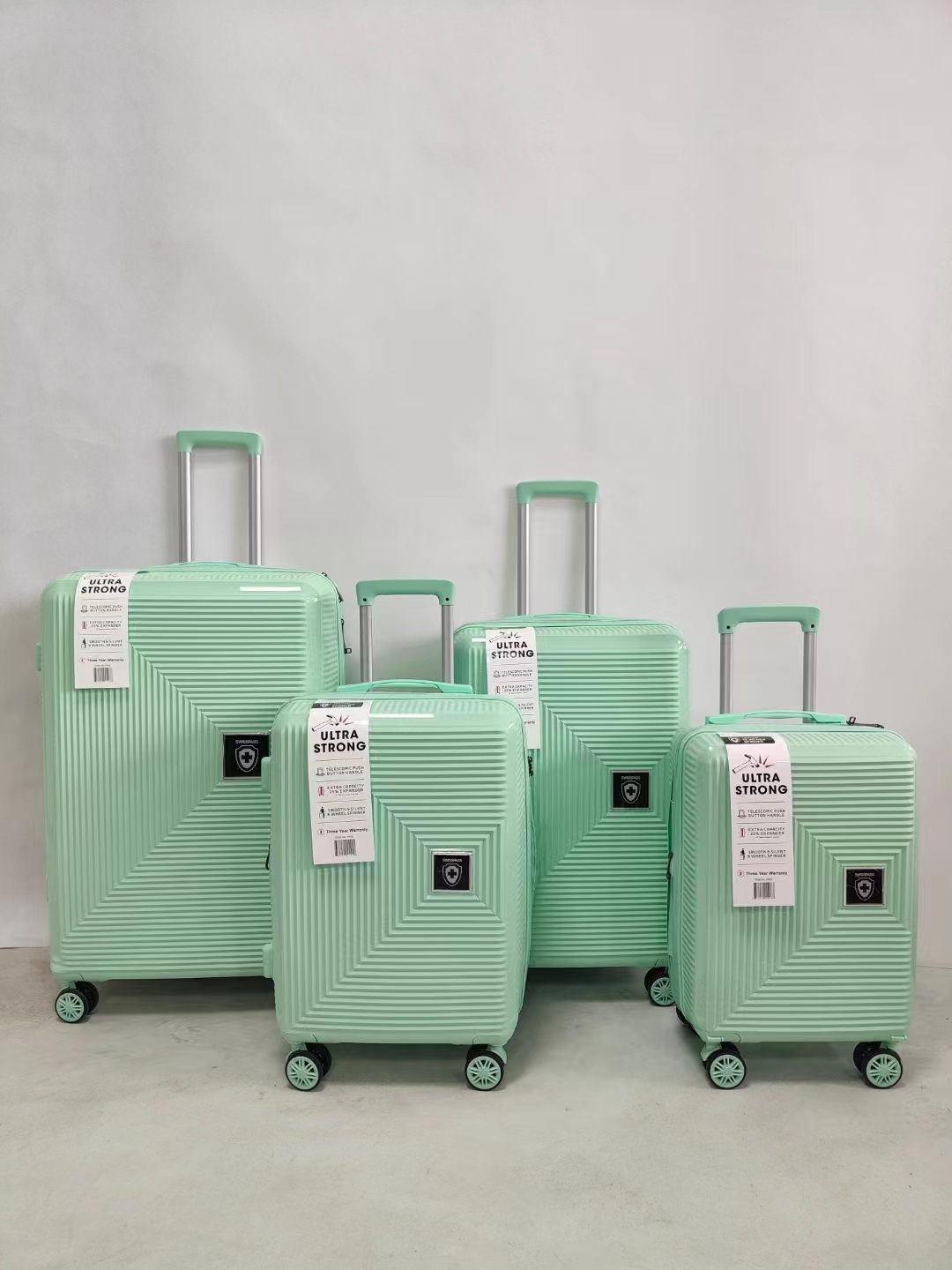 Produttore di valigie da viaggio con trolley in polipropilene PP da 4 pezzi personalizzato