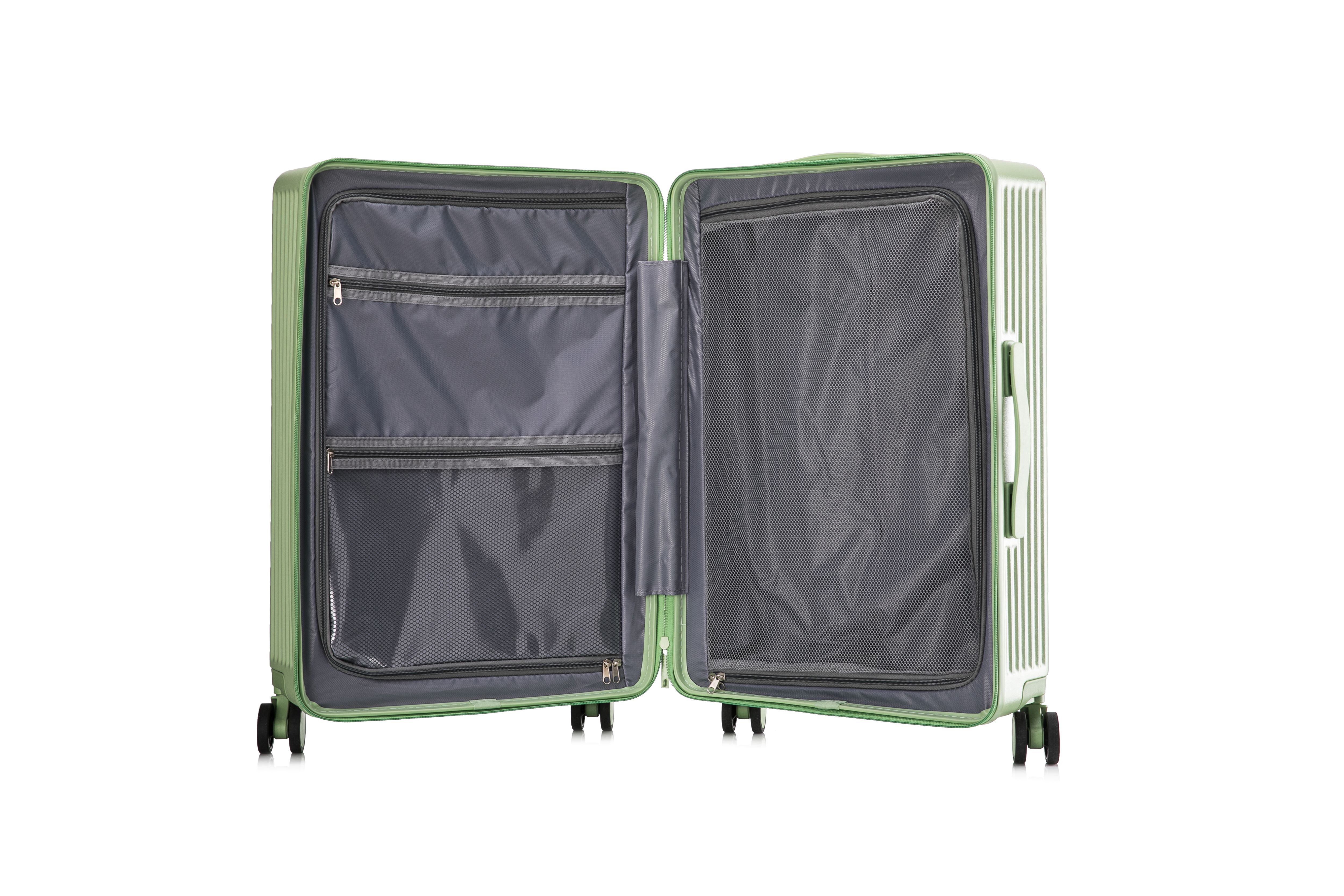 Set di valigie trolley da 3 pezzi, bagaglio con tasca frontale multifunzionale, 2 scomparti interni