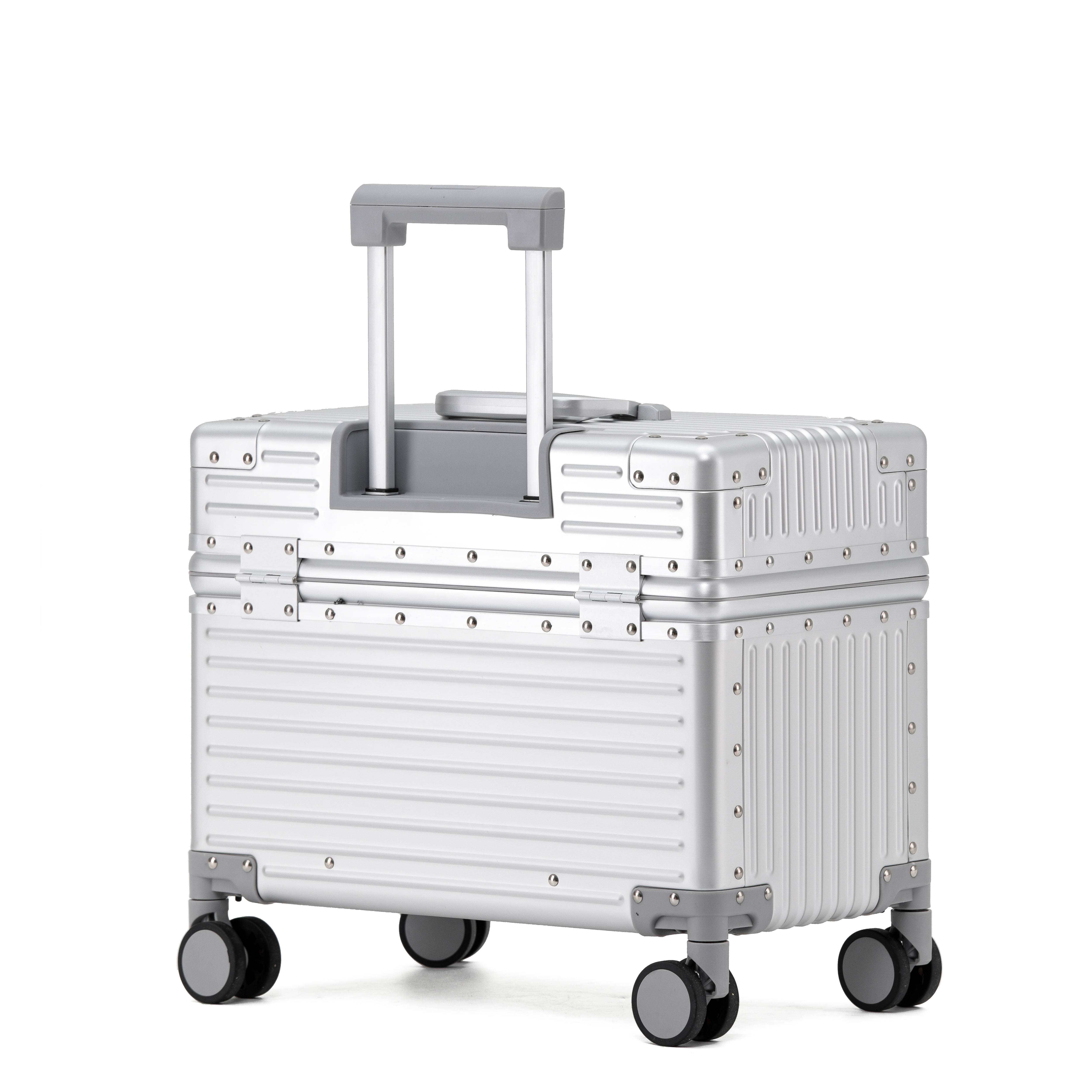 Trolley da viaggio Fashion Matel in magnesio e alluminio, valigia multifunzionale con tasca interna