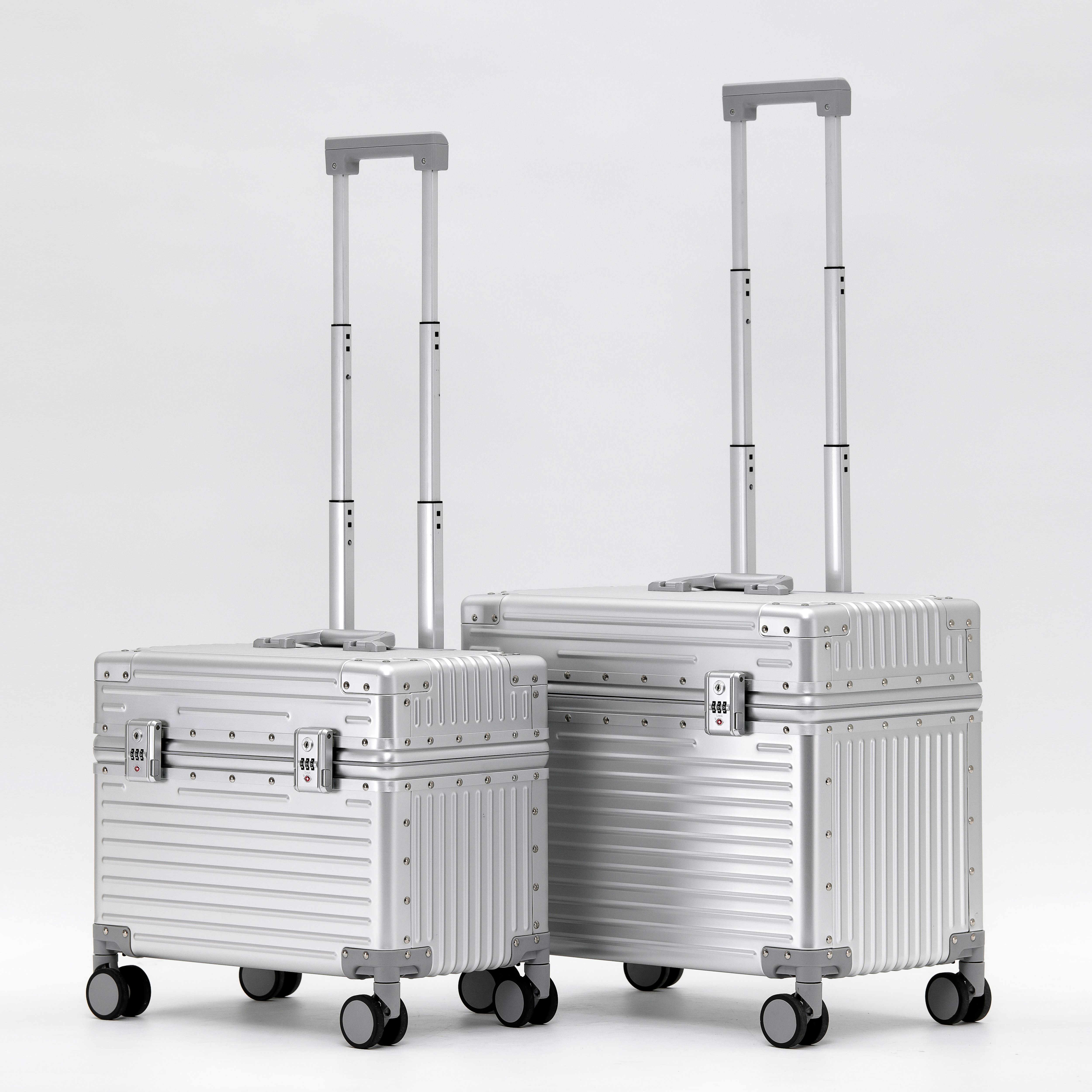 Trolley da viaggio Fashion Matel in magnesio e alluminio, valigia multifunzionale con tasca interna